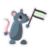Agender Rat Sticker - Rare from Pride Sticker Pack